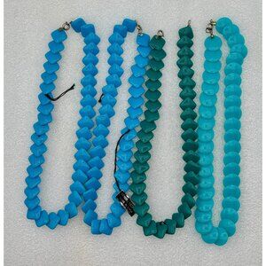 1960s Lucite Flat Disc Choker 15-16 Inch-Lot Of 4-NOS